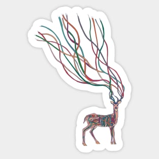 Deer Ribbons Sticker